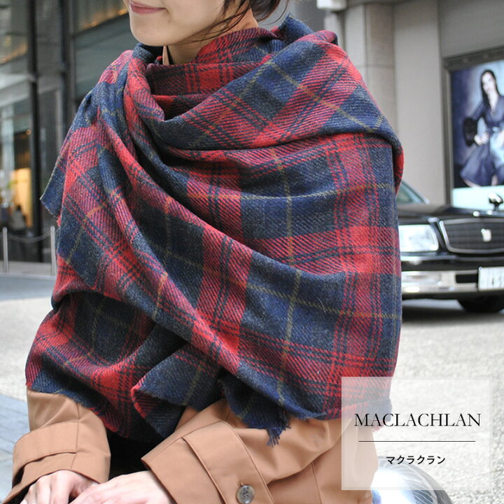 楽天市場】【SALE】 ロキャロン ストール 大判 カシミヤ混 チェック 
