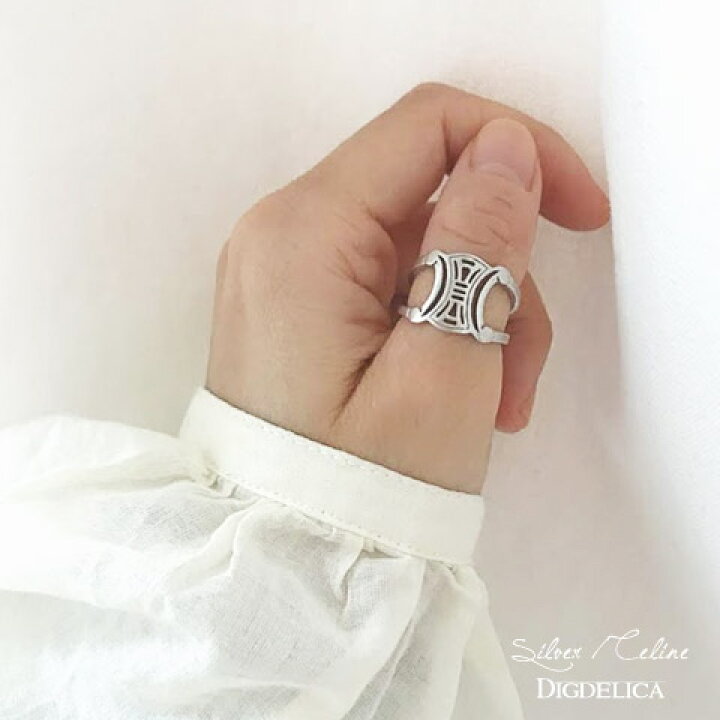 楽天市場】【CELINE】SILVER ヴィンテージセリーヌシルバーリングv1483  