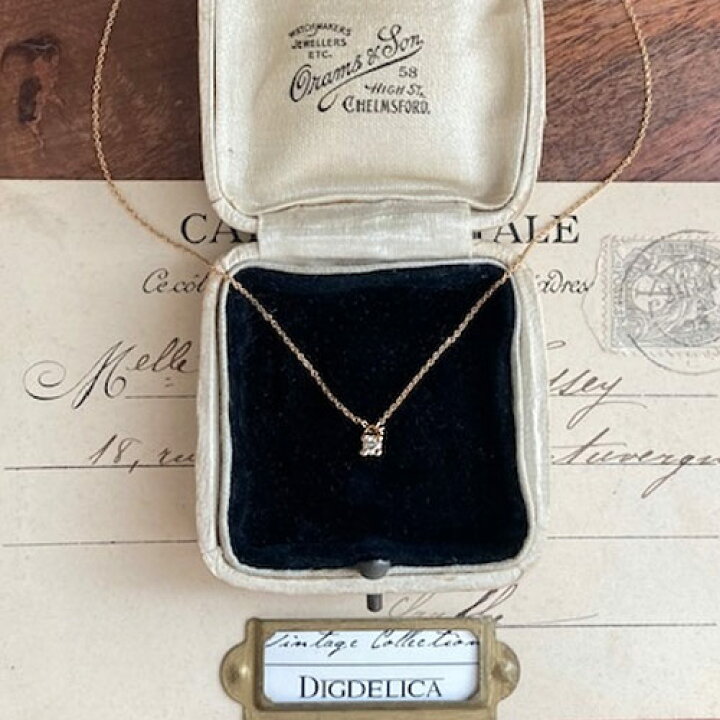 楽天市場】【K18】CELINE セリーヌ ヴィンテージ 一粒ダイヤモンド  