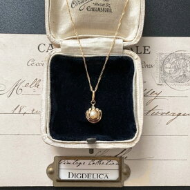 【K18】ヴィンテージパールネックレス　一点物　ゴールド　指輪　vintage gold necklace v1610【DIGDELICA】ディデリカ UESD中古品