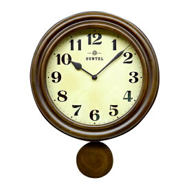 掛け時計 おしゃれ 壁掛け シンプル 小 壁掛け時計 時計 掛時計 クロック 送料無料 インテリア ウォールクロック デザイン時計 アンティーク デザイン かわいい 見やすい ギフト 軽量 北欧 日本製 レトロ 電波時計 電波 振り子 柱時計 ブラウン