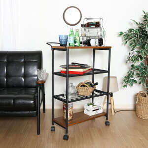 サイドワゴン キャスター付き デスクワゴン キッチンワゴン スリム 4段 デスク下ワゴン サイドテーブル 収納 キャスター ラック デスクラック サイドラック ファイルラック 収納ワゴン 収納