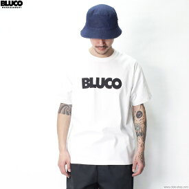 ブルコ BLUCO PRINT TEE - Logo - (WHITE-BLACK) [143-22-001] メンズ 半袖TEE Tシャツ ロゴ