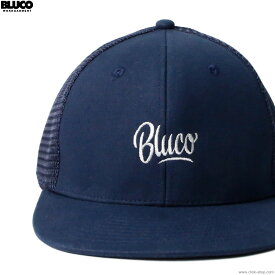 ブルコ BLUCO 6PANEL MESH CAP - Script - (NAVY) [143-61-002] メンズ ヘッドギア メッシュキャップ