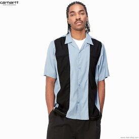 カーハート CARHARTT WIP S/S DURANGO SHIRT (FROSTED BLUE/BLACK) メンズ 半袖シャツ テンセルコットン オープンカラーシャツ