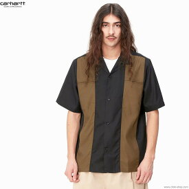 カーハート CARHARTT WIP S/S DURANGO SHIRT (BLACK/LUMBER) メンズ 半袖シャツ テンセルコットン オープンカラーシャツ