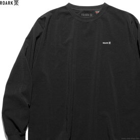 ロアーク リバイバル ROARK REVIVAL DELTA QUICKDRY L/S CREW (BLACK) メンズ 長袖 ロンT ドライ 抗菌防臭 接触冷感 ストレッチ