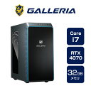 ゲーミングPC デスクトップPC 新品 パソコンGALLERIA ガレリア XA7C-R47 Core i7-14700F RTX4070 1TB SSD 32GBメモリ Windows 11 Home 13675-4555
