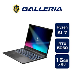 Q[~Om[gPC Vi p\R KA GALLERIA XL7R-R56-6A Ryzen AI 7 350 RTX5060 SSD1TB 16GB 16WQXGA Windows 11 Home 18362-3843
