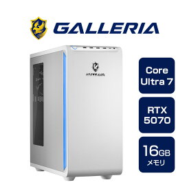ゲーミングPC デスクトップパソコン 新品 パソコン ガレリア GALLERIA XPC7A-R57-WL Core Ultra 7 265F RTX5070 SSD500GB メモリ16GB Windows 11 Home 19366-4854