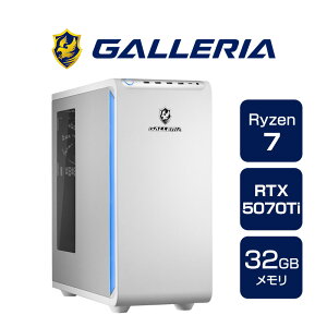 デスクトップパソコン ガレリア GALLERIA XDR7A-R57T-WL Ryzen 7 9800X3D搭載 Ryzen 7 9800X3D RTX5070Ti SSD1TB メモリ32GB Windows 11 Home 19529-4688