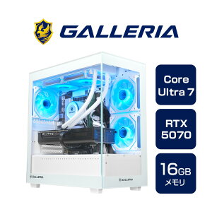 Q[~OPC fXNgbvp\R Vi p\R KA GALLERIA FPC7M-R57-W Core Ultra 7 265F RTX5070 SSD1TB 16GB Windows 11 Home 19702-4950