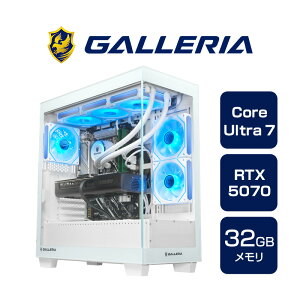 y918Vz Q[~OPC fXNgbvPC Vi p\R KA GALLERIA FDC7A-R57-W Core Ultra 7 265KF RTX5070 SSD1TB 32GB Windows 11 Home 19730-4499
