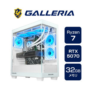 fXNgbvp\R KA GALLERIA FDR7A-R57-W Ryzen 7 9800X3D Ryzen 7 9800X3D RTX5070 SSD1TB 32GB Windows 11 Home 19754-4695