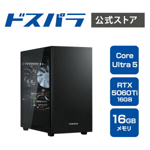 �f�X�N�g�b�v�p�\�R�� �V�i �p�\�R�� THIRDWAVE AD-C5F56C-01B Intel Core Ultra���� Core Ultra 5 225F RTX5060Ti SSD500GB ������16GB Windows 11 Home 22512-5066