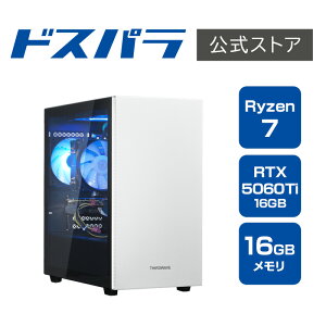 �f�X�N�g�b�v�p�\�R�� �V�i �p�\�R�� THIRDWAVE AD-R7A56C-01W Ryzen 7 7700 RTX5060Ti SSD500GB ������16GB Windows 11 Home 23047-3979