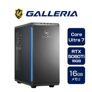 �Q�[�~���OPC �f�X�N�g�b�v�p�\�R�� �V�i �p�\�R�� �K�����A GALLERIA XPC7A-R56T16G-GD Core Ultra 7 265F RTX5060Ti SSD1TB ������16GB Windows 11 Home 23222-4875