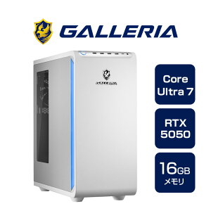 �Q�[�~���OPC �f�X�N�g�b�v�p�\�R�� �V�i �p�\�R�� �K�����A GALLERIA XPC7A-R55-WL Core Ultra 7 265F RTX5050 SSD1TB ������16GB Windows 11 Home 23226-4887