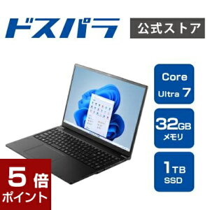 m[gPC Vi p\R THIRDWAVE DX-L7LA 32GB Core Ultra 7 258V SSD1TB 32GB 16.0C` Windows 11 Home 15599-4607