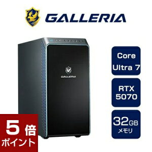 NGC^[PC fXNgbvp\R KA GALLERIA XA7C-R57-C ҏWf Core Ultra 7 265F RTX5070 SSD1TB 32GB Windows 11 Home 17667-4697