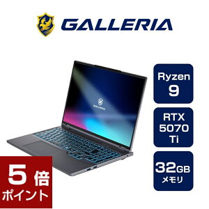 Q[~Om[gPC Vi p\R KA GALLERIA ZL9R-R57T-6 Ryzen 9 9955HX RTX5070Ti SSD1TB 32GB 16WQXGA Windows 11 Home 17880-3498