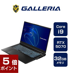 NGC^[m[gPC Vi p\R KA GALLERIA ZL9C-R57-C7 Core i9-14900HX RTX5070 SSD1TB 32GB 17.3WQHD Windows 11 Home 18633-3359