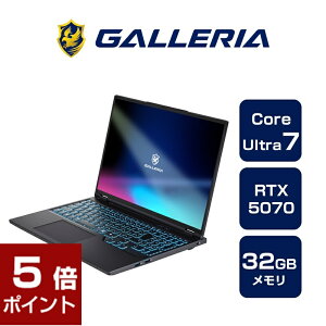 Q[~Om[gPC Vi p\R KA GALLERIA ZL7C-R57-6A Core Ultra 7 255HX RTX5070 SSD1TB 32GB 16WQXGA Windows 11 Home 19336-3479