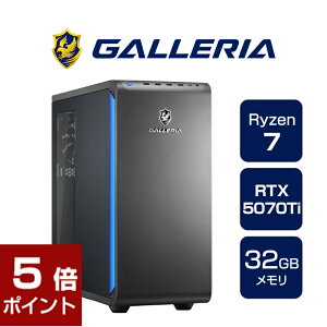 fXNgbvp\R KA GALLERIA XDR7A-R57T-GD Ryzen 7 9800X3D Ryzen 7 9800X3D RTX5070Ti SSD1TB 32GB Windows 11 Home 19355-4713