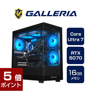 Q[~OPC fXNgbvp\R Vi p\R KA GALLERIA FPC7M-R57-B Core Ultra 7 265F RTX5070 SSD1TB 16GB Windows 11 Home 19701-4973