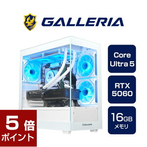 Q[~OPC fXNgbvp\R Vi p\R KA GALLERIA FGC5M-R56-W Core Ultra 5 225F RTX5060 SSD1TB 16GB Windows 11 Home 19718-4982