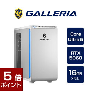 Q[~OPC fXNgbvp\R Vi p\R KA GALLERIA XGC5M-R56-WL Core Ultra 5 225F RTX5060 SSD1TB 16GB Windows 11 Home 19987-4975