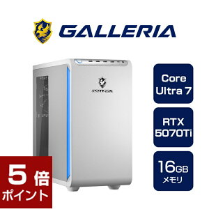 Q[~OPC fXNgbvp\R Vi p\R KA GALLERIA XPC7M-R57T-WL Core Ultra 7 265F RTX5070Ti SSD1TB 16GB Windows 11 Home 19994-4984