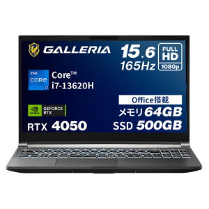 �K�����A �Q�[�~���O�m�[�gPC �m�[�g�p�\�R�� Core i7-13620H RTX 4050 ������ 64GB / SSD 500GB Windows 11 Home Office���� 15.6�C���` 165Hz GALLERIA RL7C-R45-5N 20331-3405