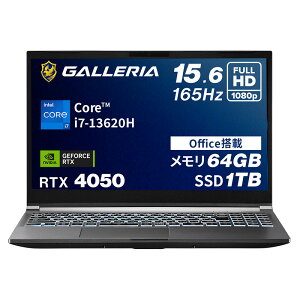 �K�����A �Q�[�~���O�m�[�gPC �m�[�g�p�\�R�� Core i7-13620H RTX 4050 ������ 64GB / SSD 1TB Windows 11 Home Office���� 15.6�C���` 165Hz GALLERIA RL7C-R45-5N 20332-3405