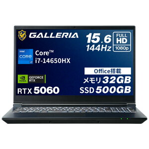 �K�����A �Q�[�~���O�m�[�gPC �m�[�g�p�\�R�� Core i7-14650HX RTX 5060 ������ 32GB / SSD 500GB Windows 11 Home Office���� 15.6�C���` 144Hz GALLERIA RL7C-R56-5N 21768-3413