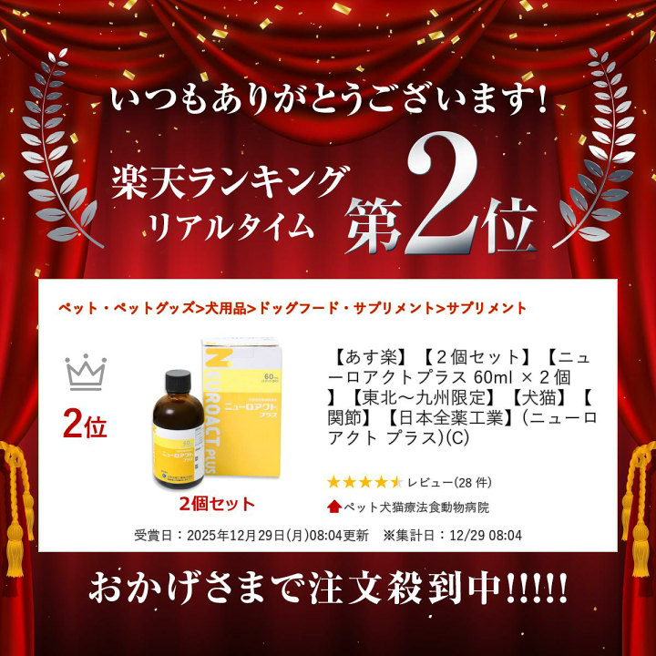 ニューロアクトプラス 60ml 犬用サプリメント 5個セット 【公式通販】