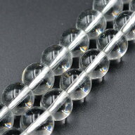 水晶 クリスタル ラウンド 10mm 1連 約38cm 38玉 連売り クォーツ 透明 アクセサリー パーツ 材料 ビーズ…