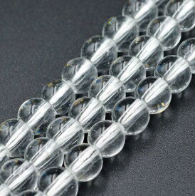 水晶 クリスタル ラウンド 6mm 1連 約38cm 60玉 連売り クォーツ 透明 アクセサリー パーツ 材料 ビーズ ハンドメイド 浄化 魔除け ビーズクラブ