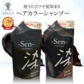 【公式】 白髪染め シャンプー 450g 1本で3役 カラーシャンプー 白髪 白髪隠し 白髪ぼかし シャンプー トリートメント ヘアマニュキュア 男性 女性 ブラック ブラウン ヘアカラー ヘアケア 髪 黒 茶 簡単 全体染め リタッチ Sen 染 日本製