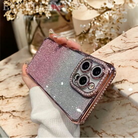 【カメラレンズ保護】 iPhone15 ケース 2way iPhone15 Pro maxケース iPhone14 ケース きらきら iPhone16e 韓国 スマホケース グリッタープレート付き ストン ディープ iPhone16 キラキラ パープル クリア iPhone カバー マグセーフ