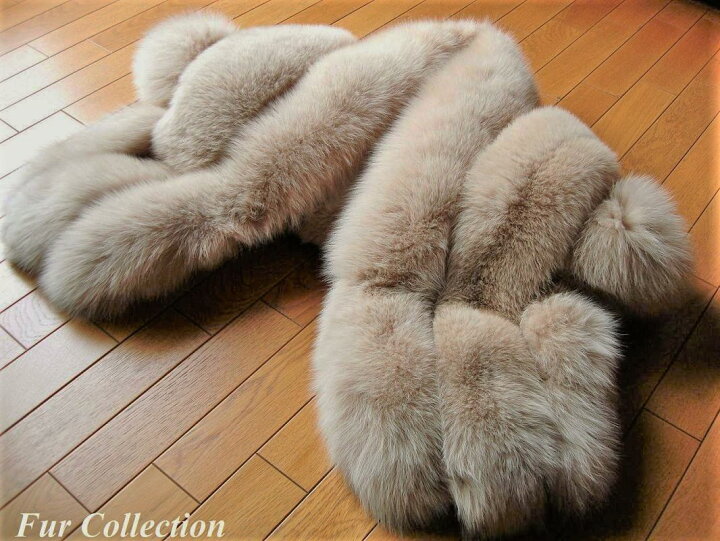 楽天市場】フォックスファーケープ毛皮リアルファーマフラーストール  