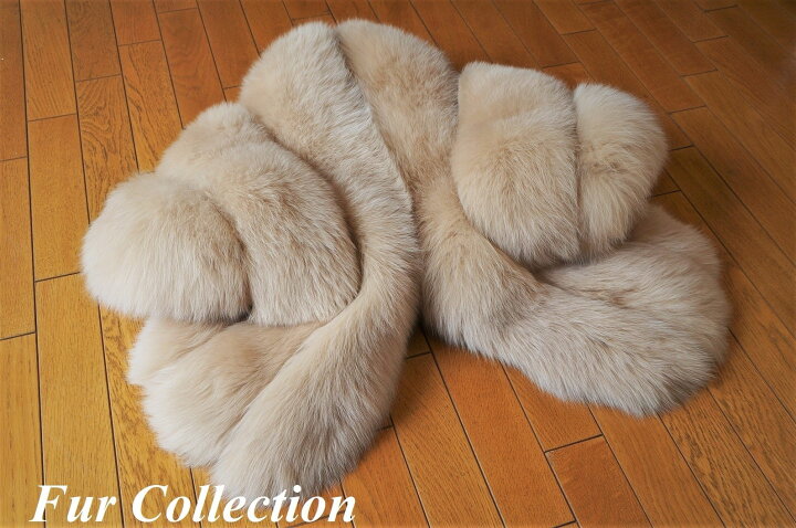 楽天市場】フォックスファーケープ毛皮リアルファーマフラーストール  