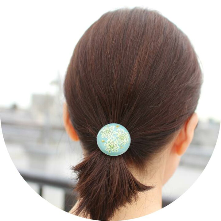 楽天市場】本物のお花 押し花 ヘアゴム （レースフラワー）大人っぽい 