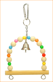 ベルが付いた、かわいい小鳥用ブランコ 三晃商会 バードトイ スウィングS