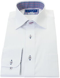 ワイシャツ 形態安定 長袖 ホワイト 白ドビー ワイドカラー メンズ Yシャツ おしゃれ 2312CL 2406ss 50par
