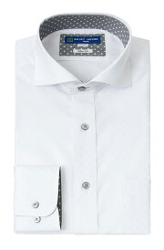 ワイシャツ 形態安定 長袖 白 ホワイト カッタウェイ スリム 細身 シャツハウス メンズ ドレスシャツ