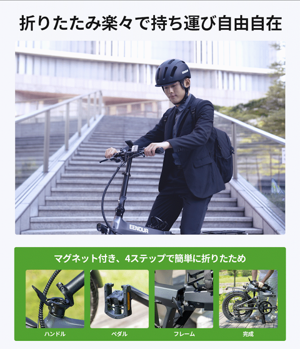 楽天市場】EENOUR C2 ダブルサスペンション パーツ付 電動アシスト