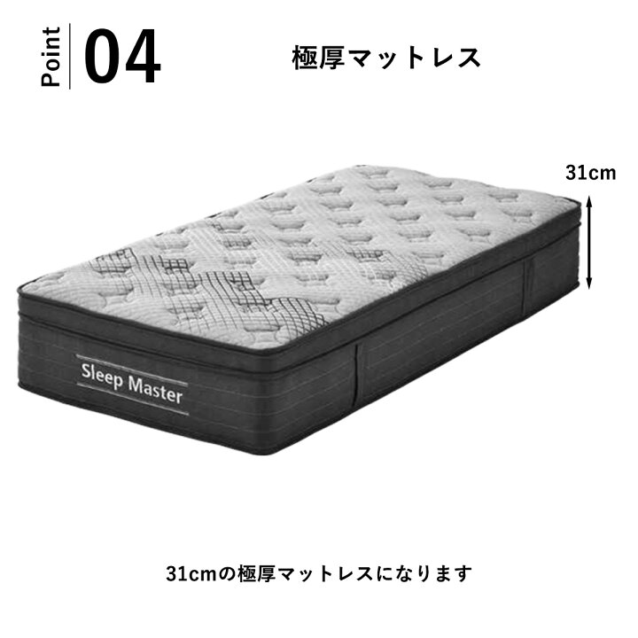 楽天市場】極厚31cm マットレス ダブル マット ダブルマット ホテル 