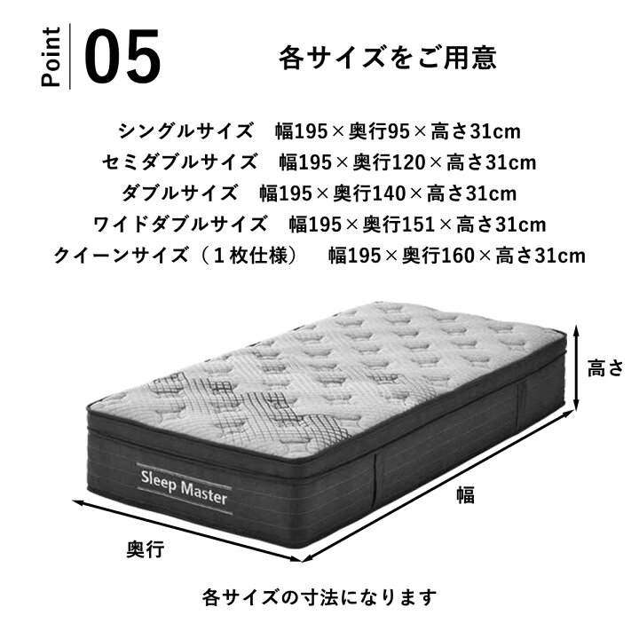 極美品】[配達無料]ポケットコイルマットレス ダブルサイズ 人気の 