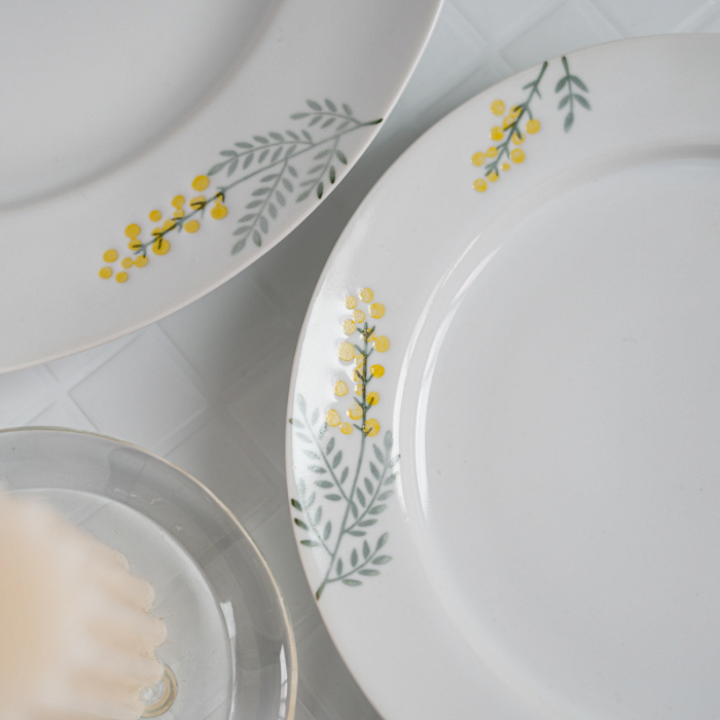 楽天市場】波佐見焼 和ミモザ 19.5cmプレート 皿 中皿 取り皿 ケーキ